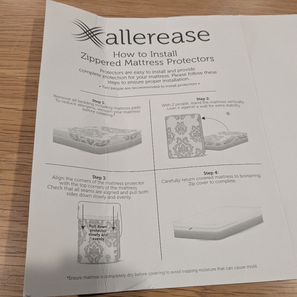 Allerease Zipped Mattress Protector Queen-Size - Picture 8 of 11